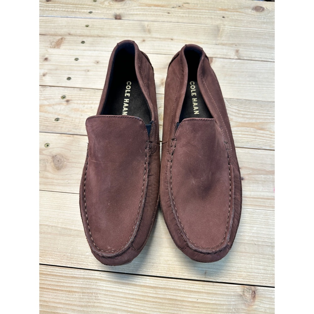 Cole Haan Mens Loafers Slip On Brown Leather Dress Casual Driving Shoes Size 10M